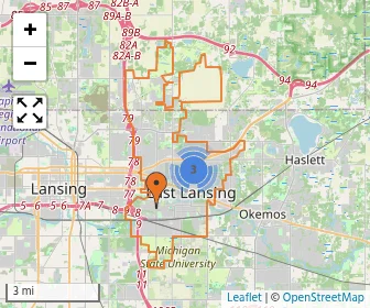 Area schools map